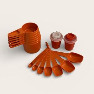 Vintage 70’s Measuring Cups, Spoons, and Salt & Pepper Shakers